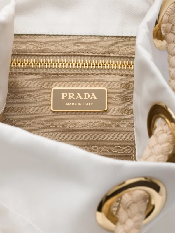 Prada Braided rope-handle Tote Bag | White | FARFETCH