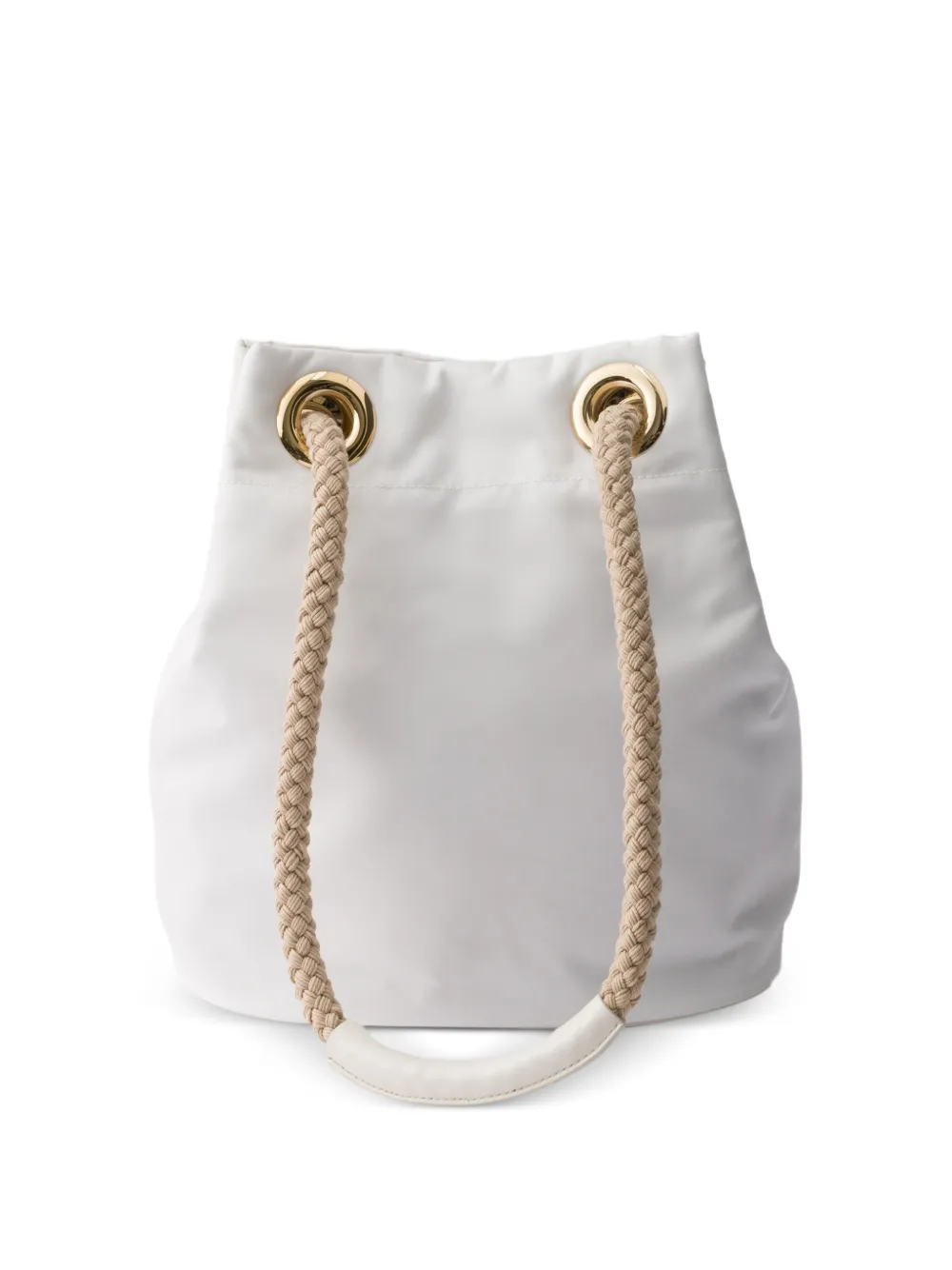 Prada Gevlochten shopper met touw en handvat Wit