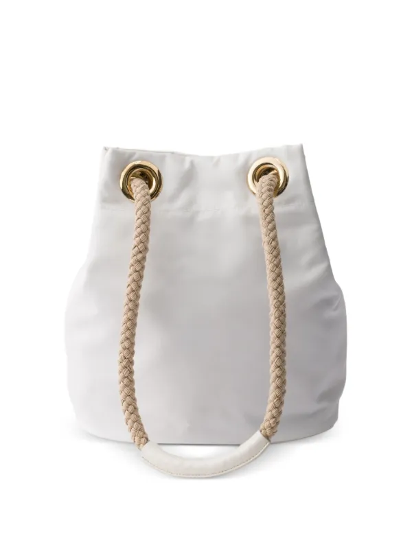Prada Braided rope-handle Tote Bag | White | FARFETCH