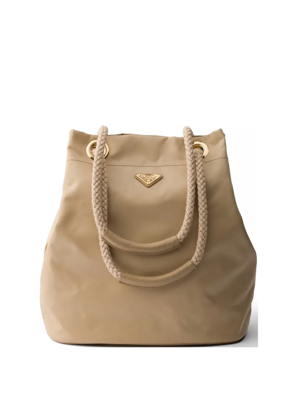 Prada Mariner large Re-Nylon bucket bag - Nude