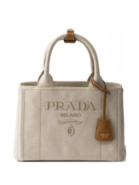 Prada Jardini re small cotton canvas bag