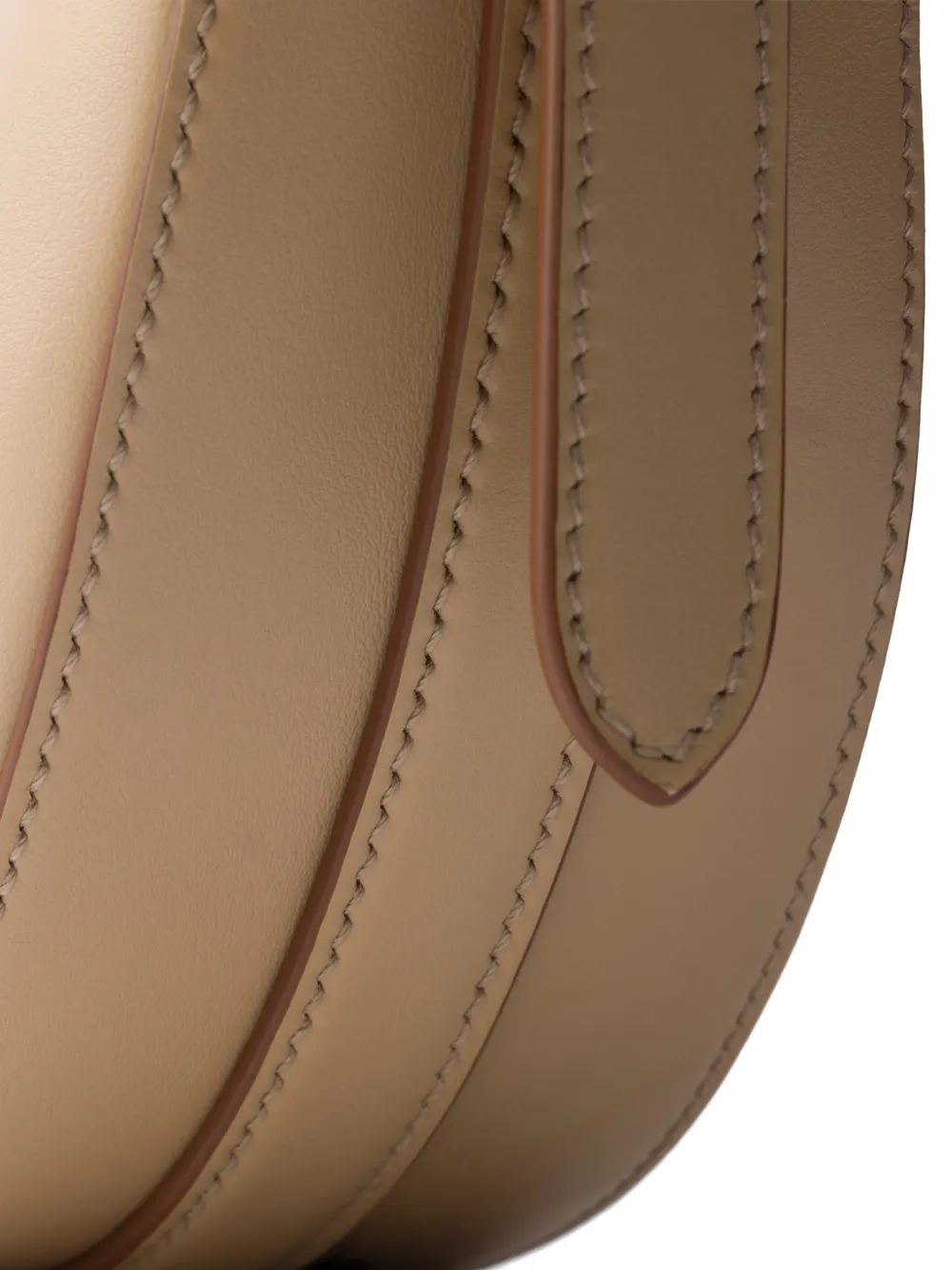 Prada Arqué mini leren schoudertas Beige
