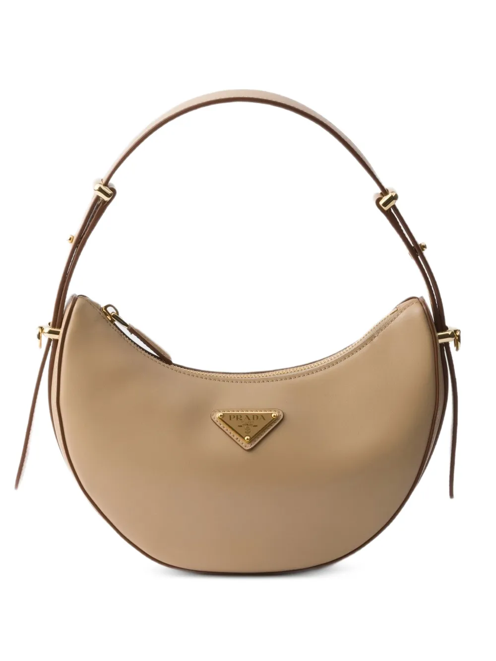 Prada Arqué mini leather shoulder bag - Toni neutri