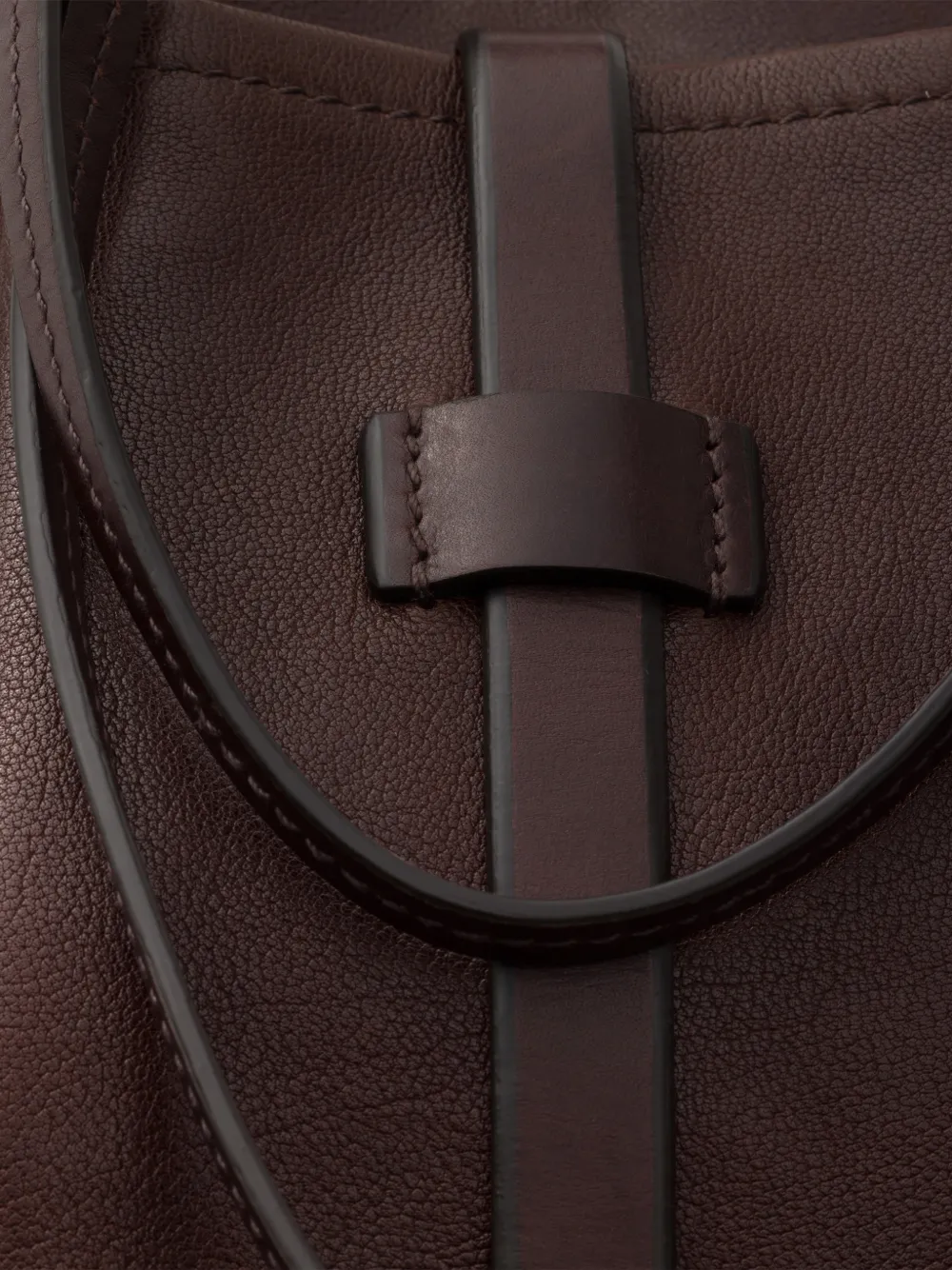 Prada Route grote leren tas Bruin