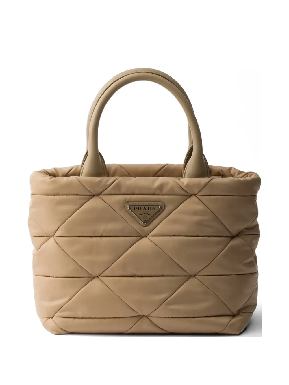 Prada Small padded Re-Nylon tote - Toni neutri