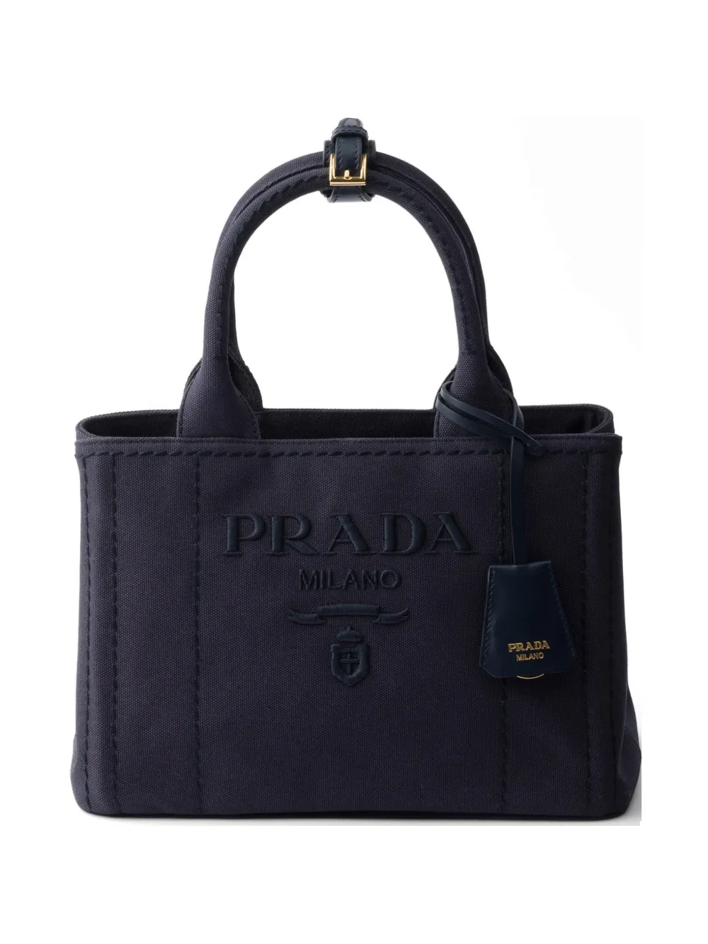 Prada Jardinière small cotton canvas bag - Blu