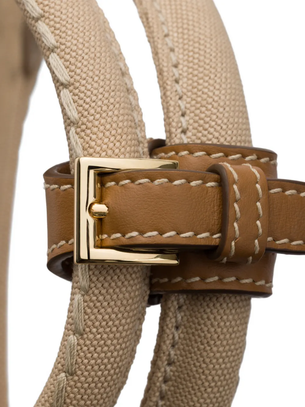 Prada Jardinière grote katoenen canvas handtas Beige