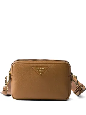 Prada レザー ショルダーバッグ | ブラウン | FARFETCH JP