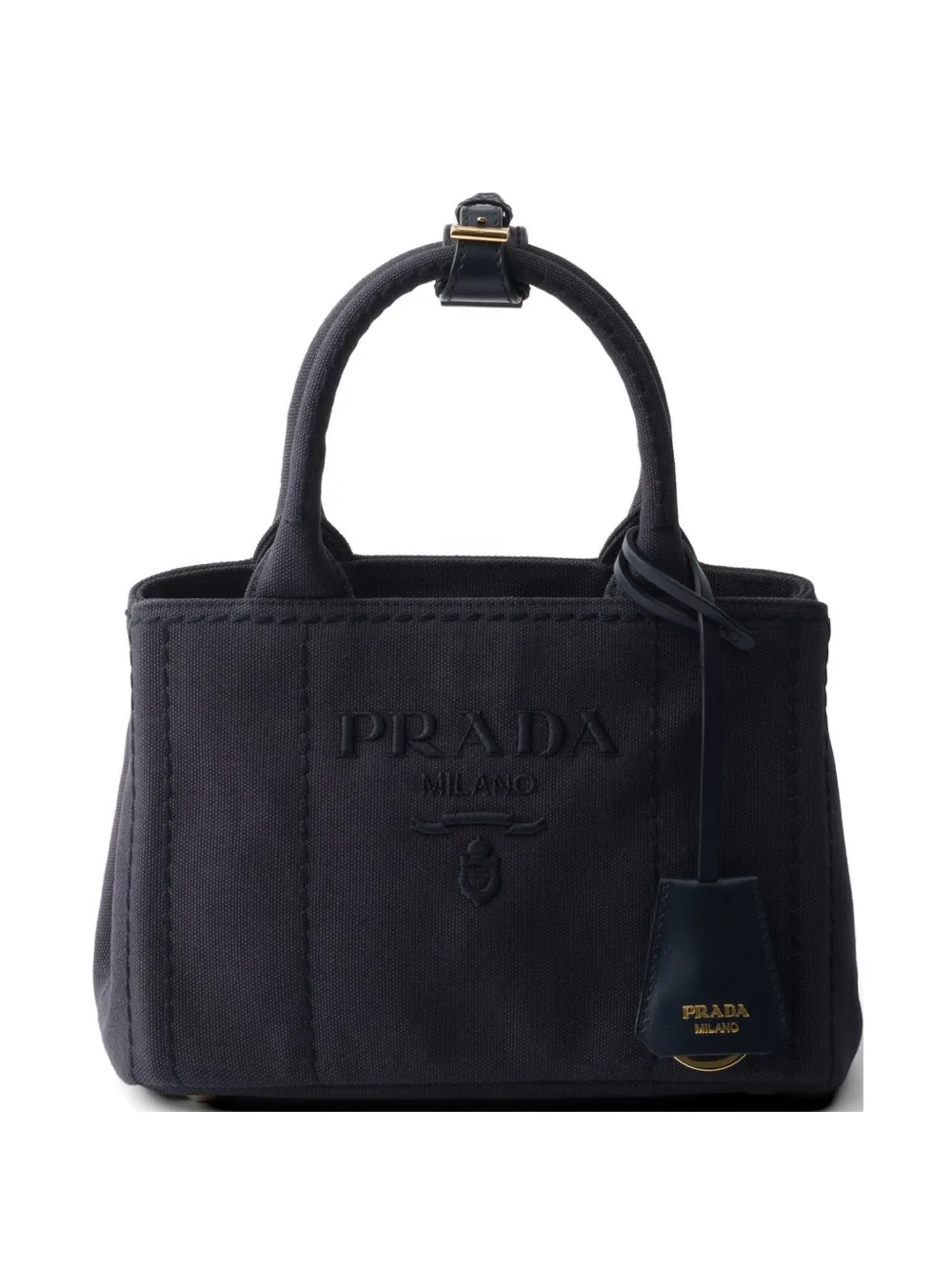 Prada Jardinière cotton canvas mini-bag - Blu
