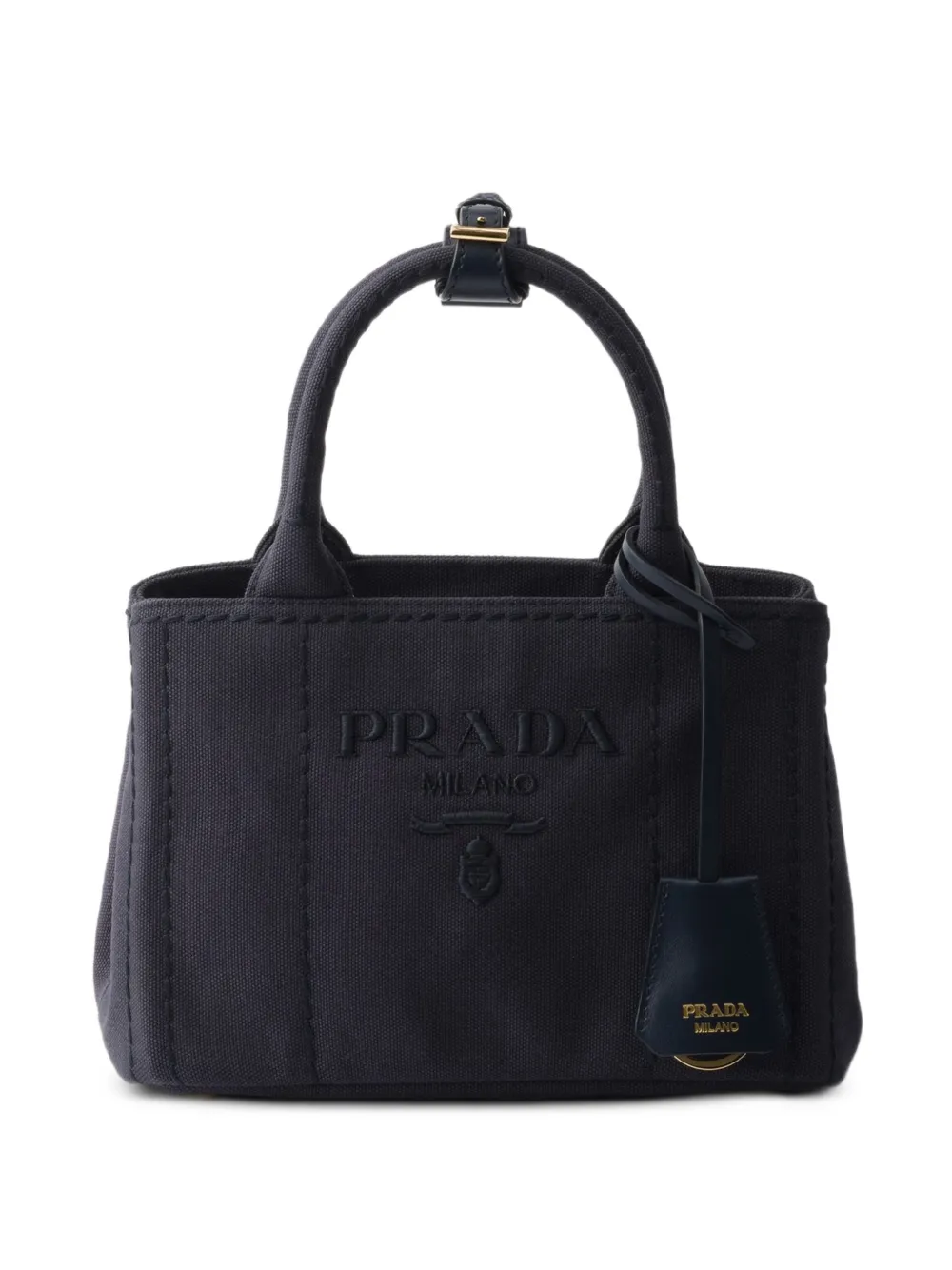 Prada Jardinière cotton canvas mini-bag - Blu