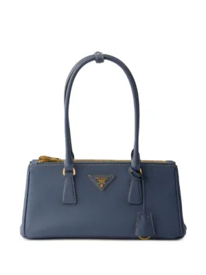 Prada Bonnie Medium Linen And Leather Handbag | Neutrals | FARFETCH
