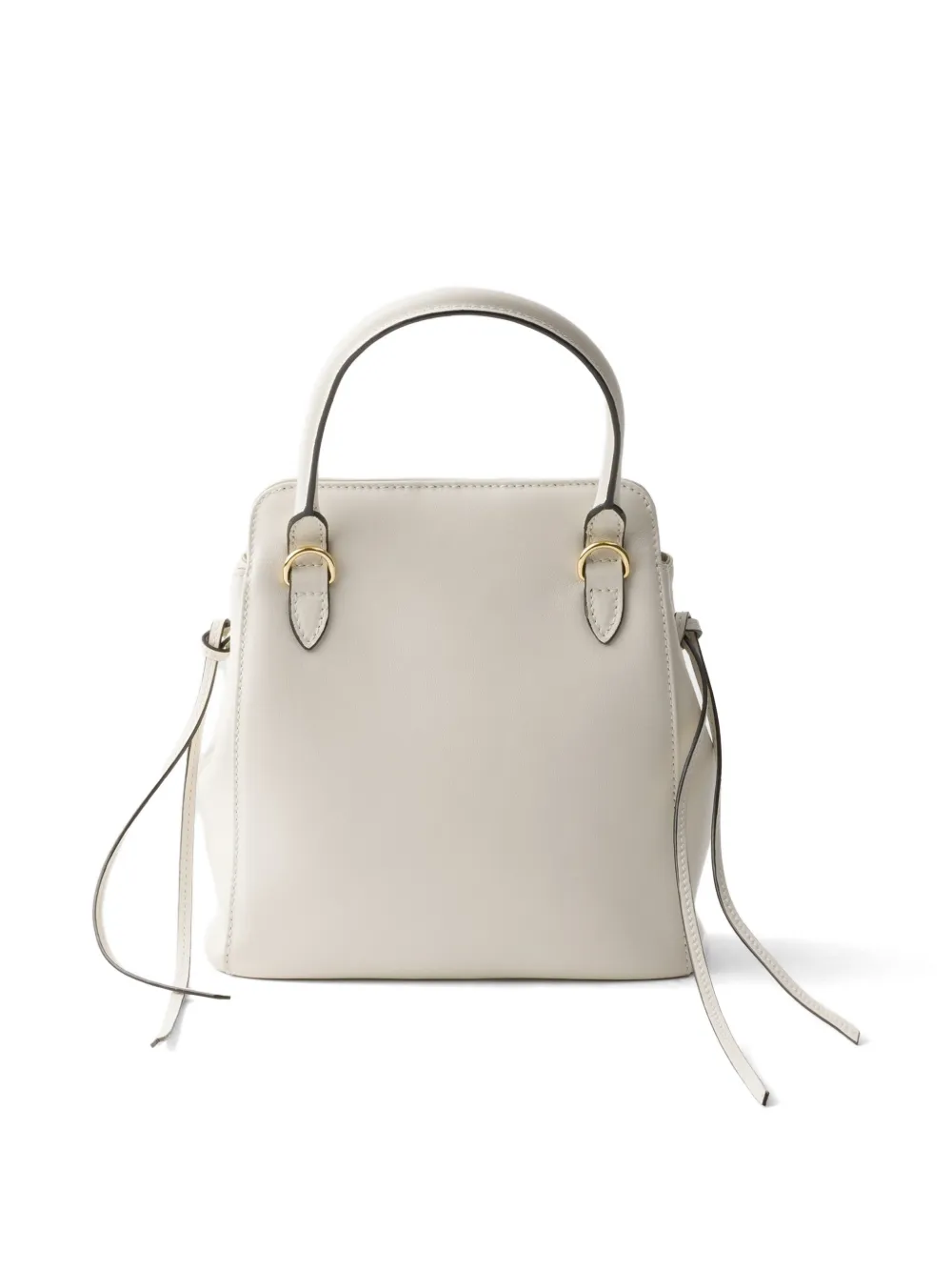 Prada Carry kleine leren handtas Wit