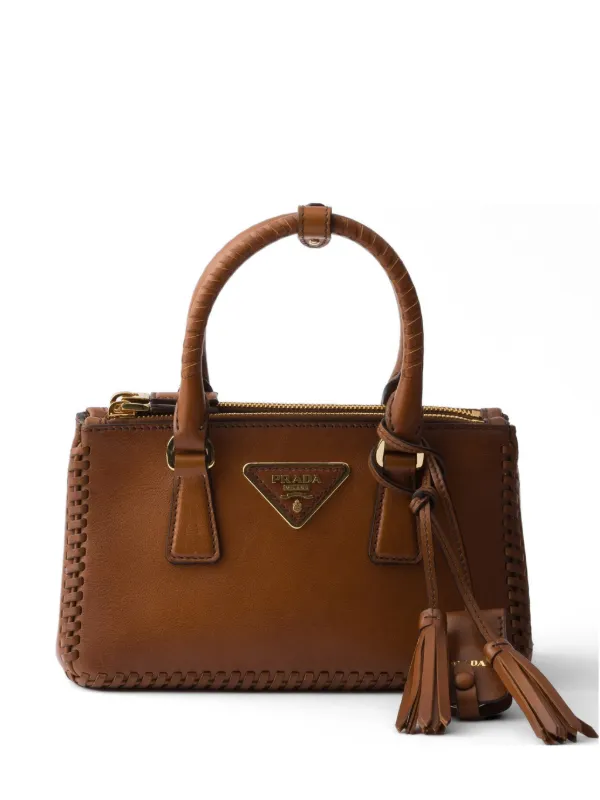 お値下げしました　PRADA プラダ バッグ ハンドバッグ ブラウン Prada プラダ ガレリア レザーバッグ ミニ | ブラウン | FARFETCH JP