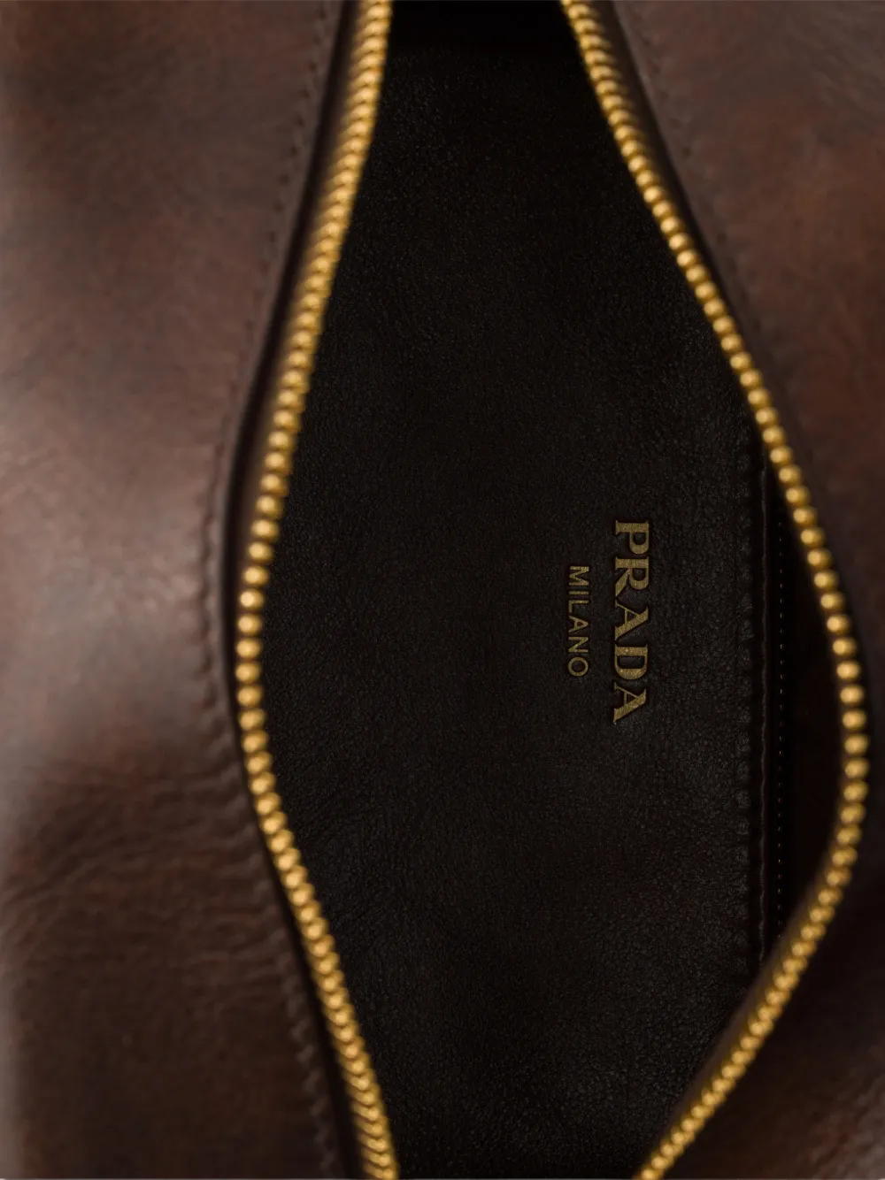 Prada Carry leren mini-tas met handvat Bruin