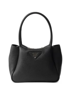 Prada Mini Leather Tote Bag | Black | FARFETCH RO Prada Mini Leather Tote Bag | Black | FARFETCH RO