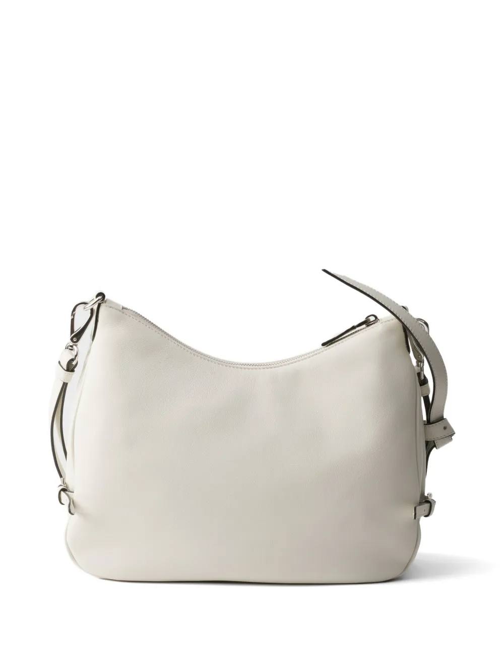 Prada Fold medium leren tas Wit