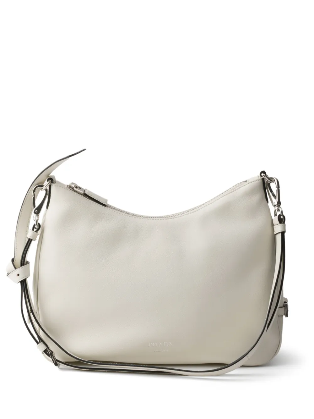 Prada Fold medium leather bag - White