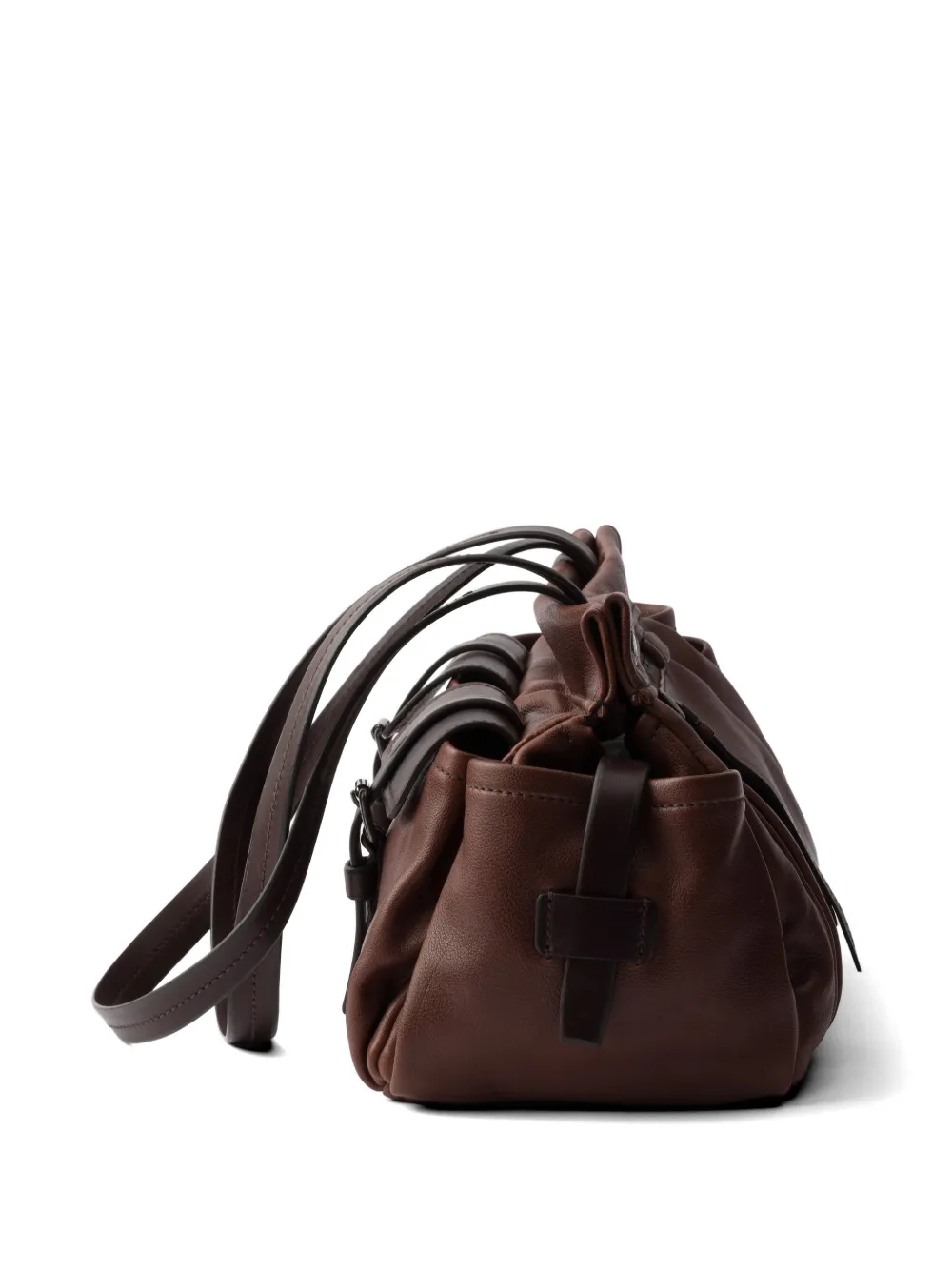 Prada Route medium leren shopper Bruin