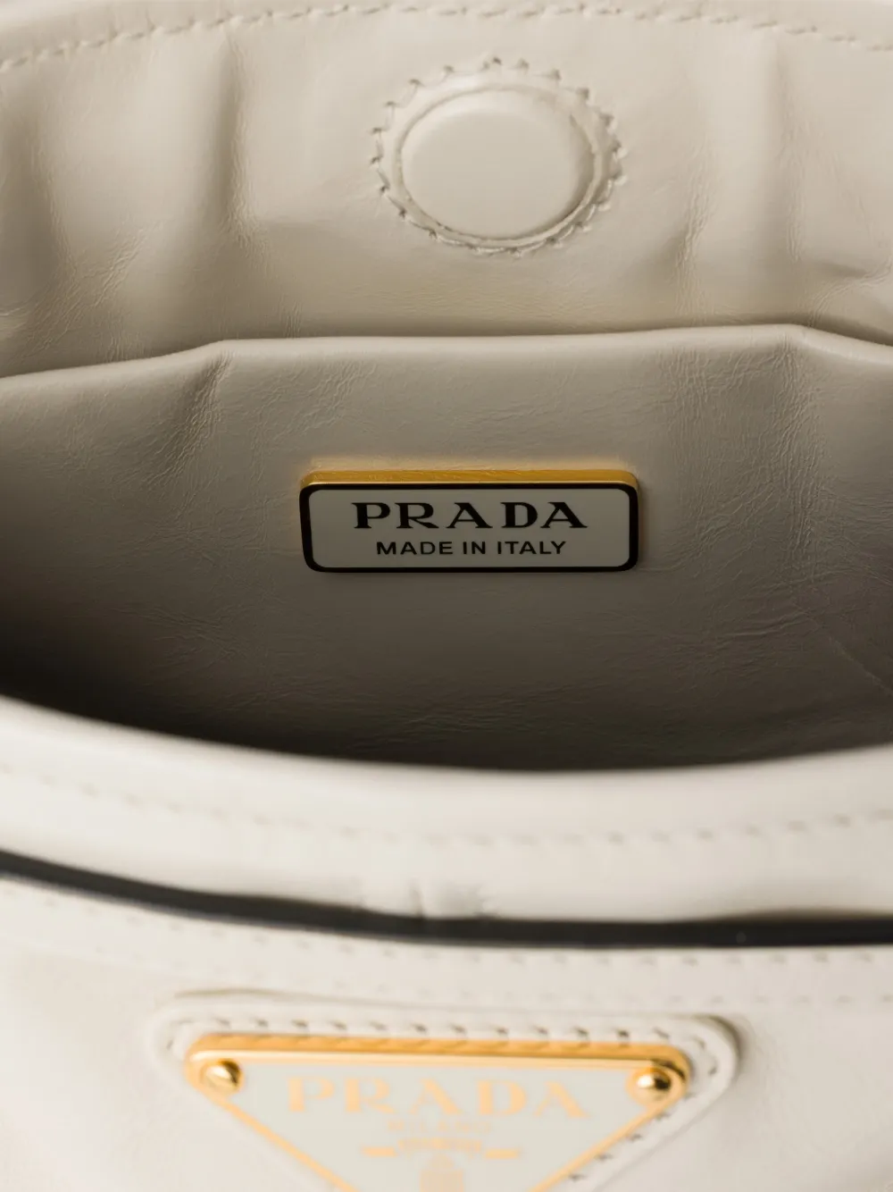Prada Bonny leren mini-schoudertas Wit