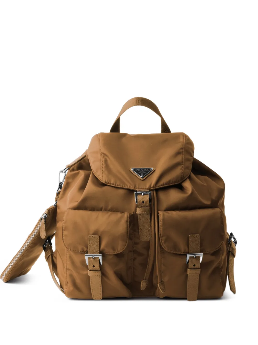 Prada medium Re-Nylon backpack with pouch - Marrone