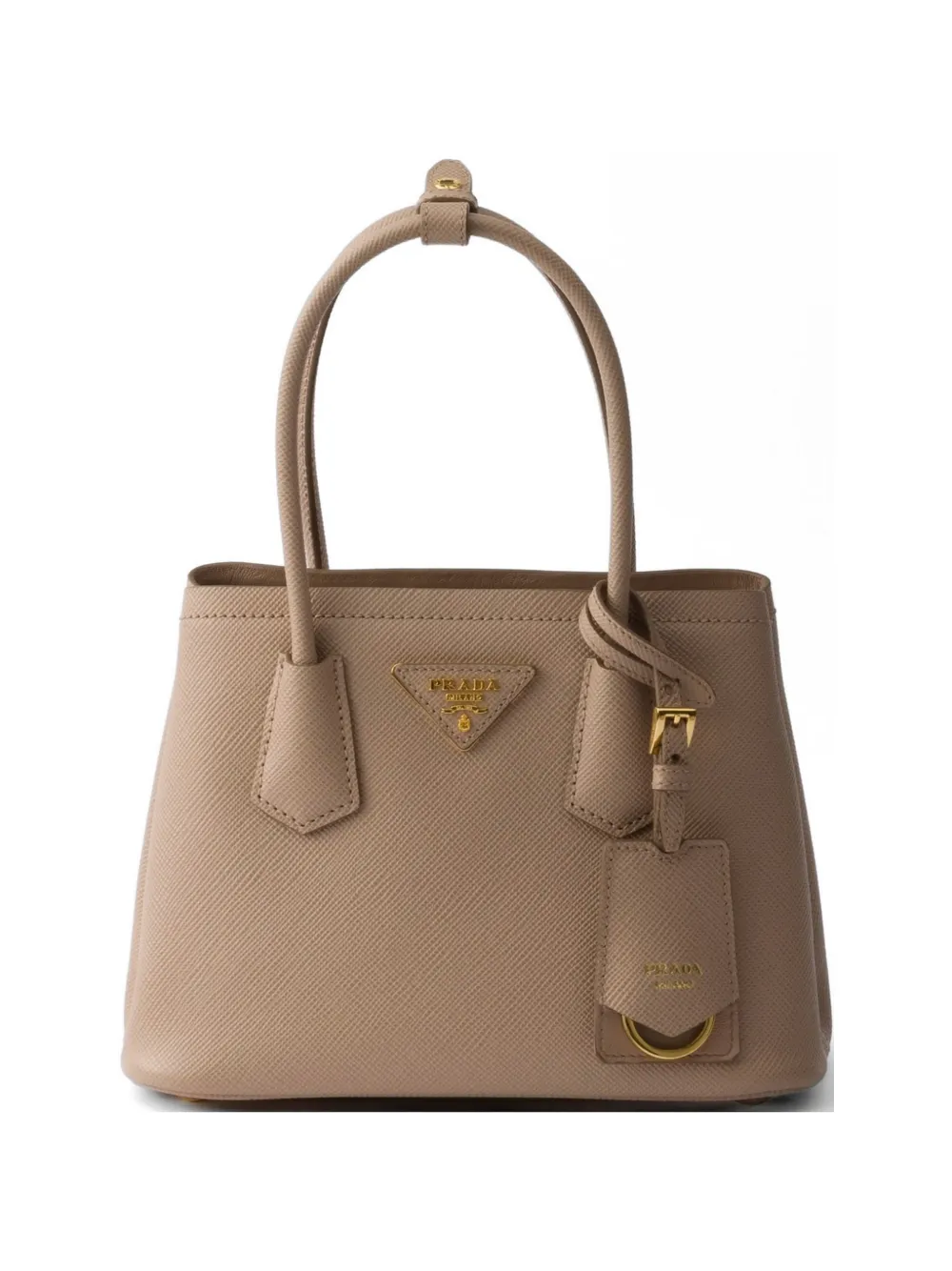Prada Double Saffiano leather mini-bag - Marrone