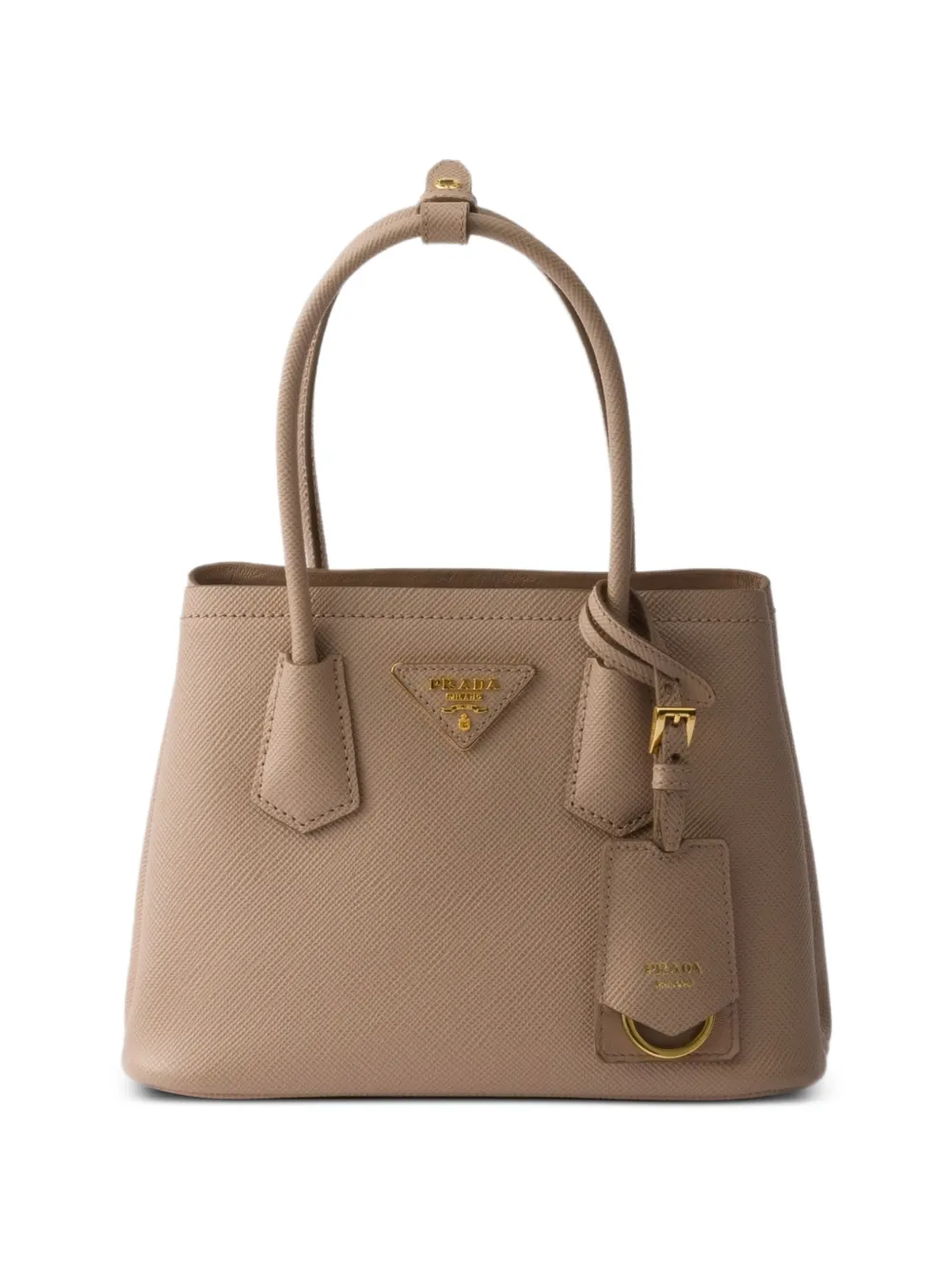 Prada Double Saffiano leather mini-bag - Marrone
