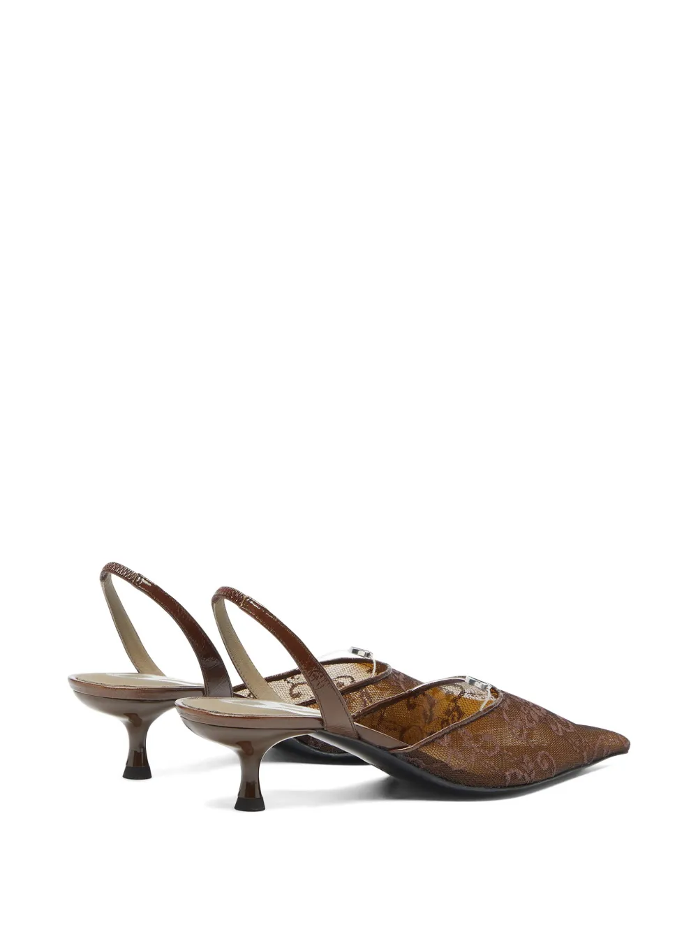 Diesel Slingback schoenen met mesh en puntige neus Bruin