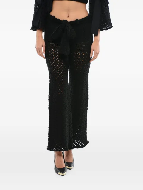Matimì openwork-knit belted trousers