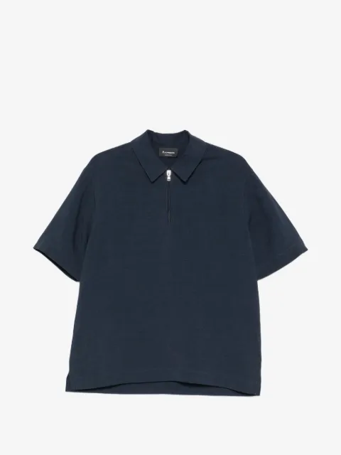 AROVESCIO zip-fastening short-sleeve polo shirt