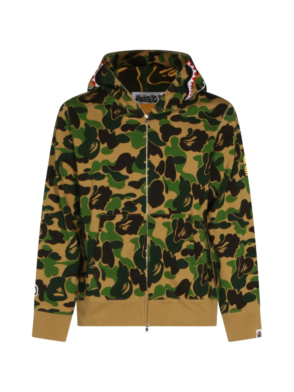 BAPE BLACK by *A BATHING APE® Abc Camo Shark camouflage-print zip hoodie - Toni neutri
