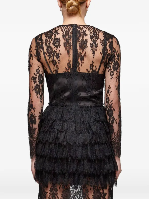 chantilly lace cocktail dress Women's Mila A-line Off-Shoulder Chantilly Lace Mini Dress S/M/L/Customize Off White MEAN BLVD Off White / M