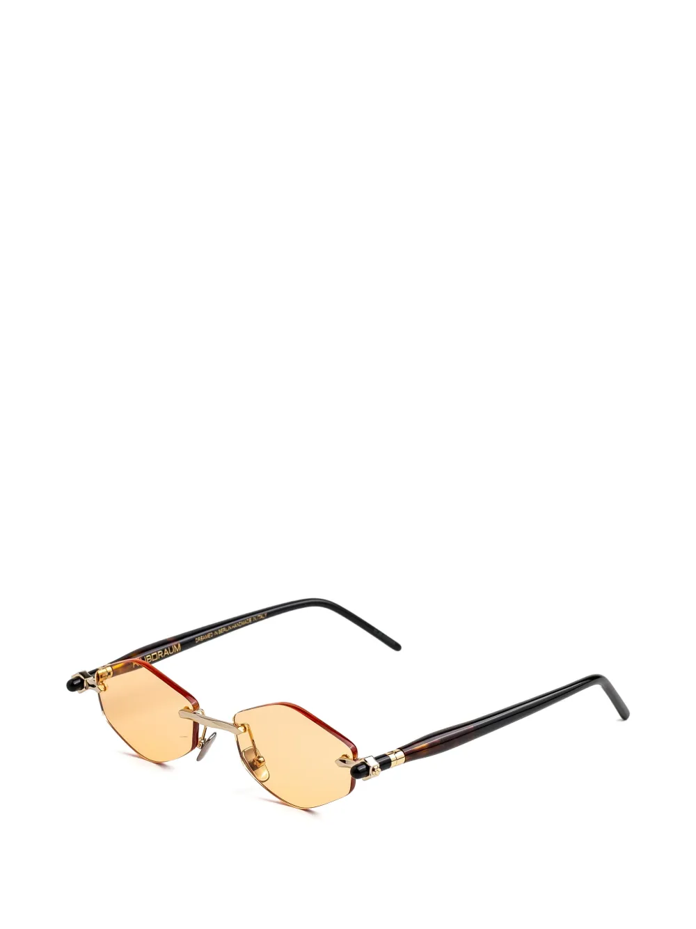Kuboraum P60 zonnebril met geometrisch montuur Goud