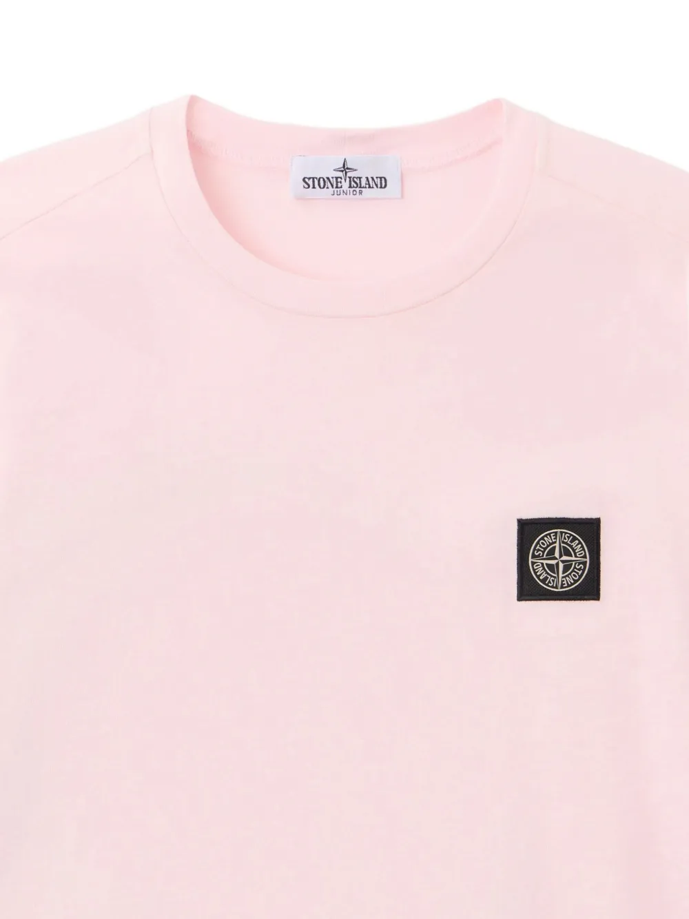 Stone Island Junior T-shirt met Compass-logopatch Roze