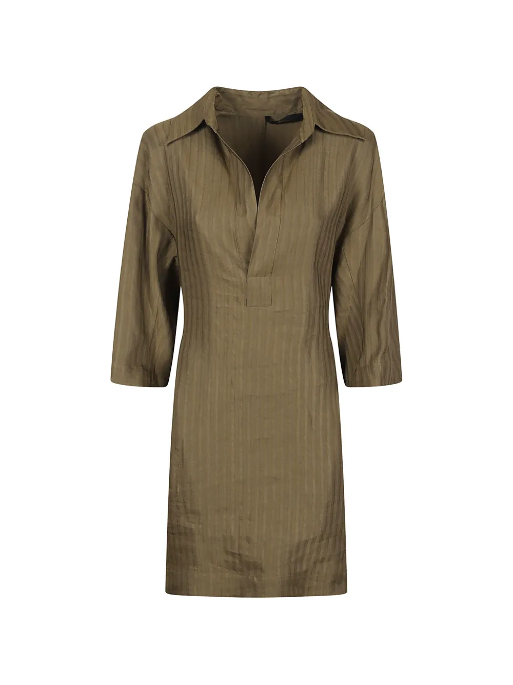Petar Petrov spread-collar mini dress - Verde