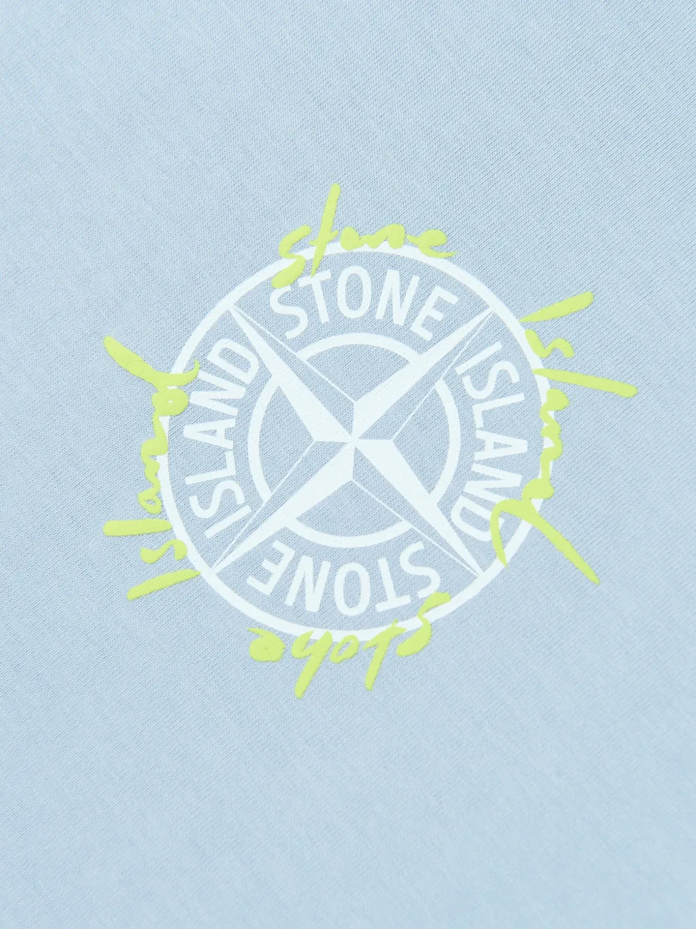 Stone Island Junior T-shirt met logoprint Blauw