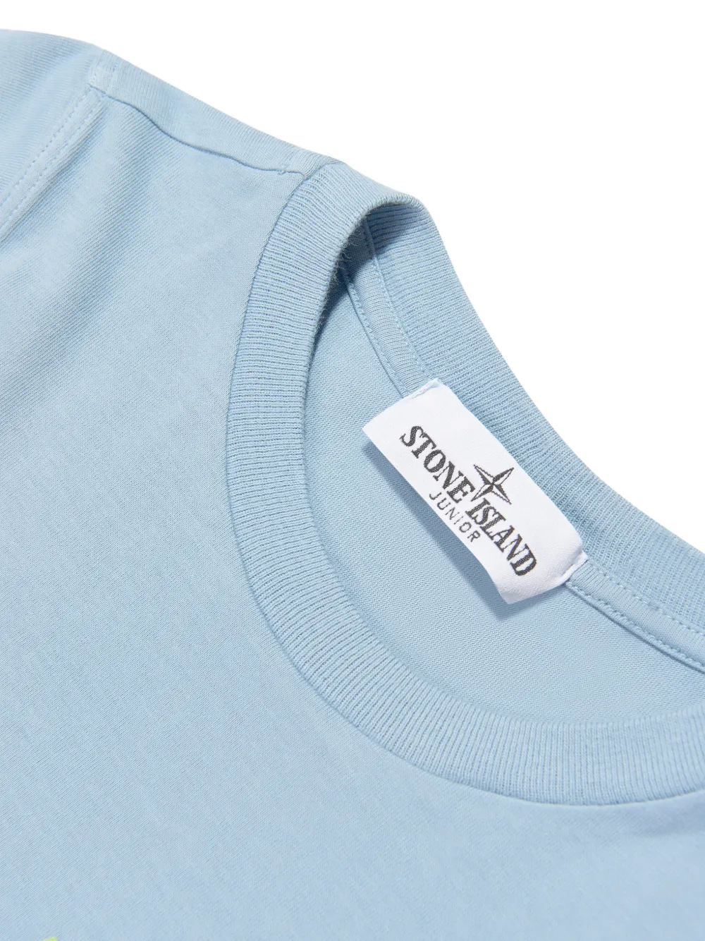 Stone Island Junior T-shirt met logoprint Blauw