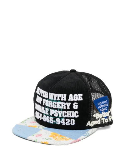 Better with Age  embroidered floral-print cap