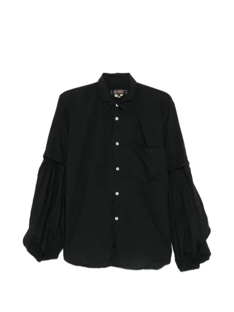 Black Comme Des Garçons balloon-sleeve button-up shirt
