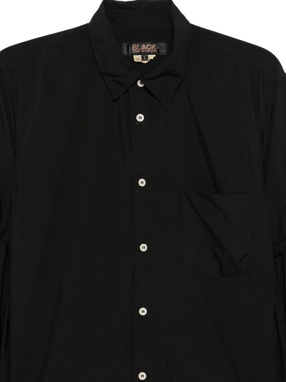 Black Comme Des Garçons balloon-sleeve button-up Shirt | Black