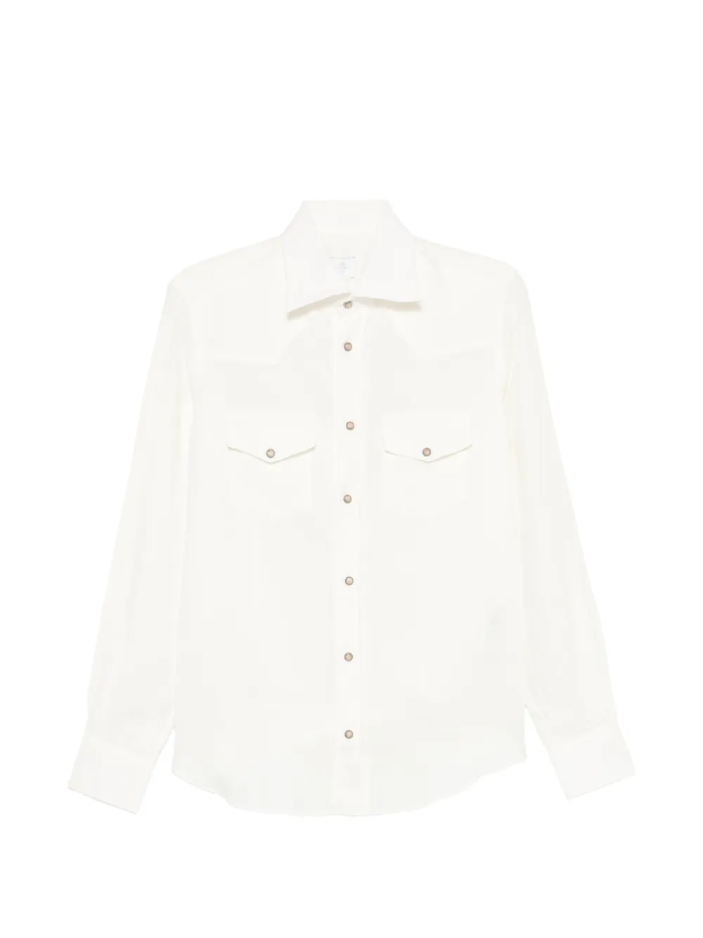 Eleventy western-style flap-pocket shirt - Bianco