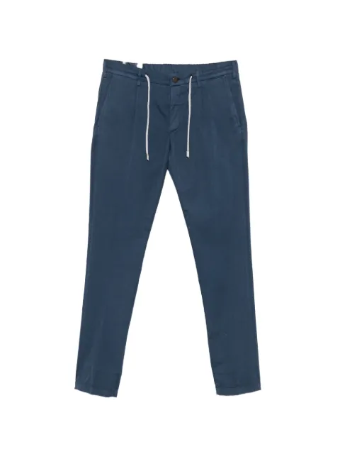 Eleventy drawstring-waist pleated trousers