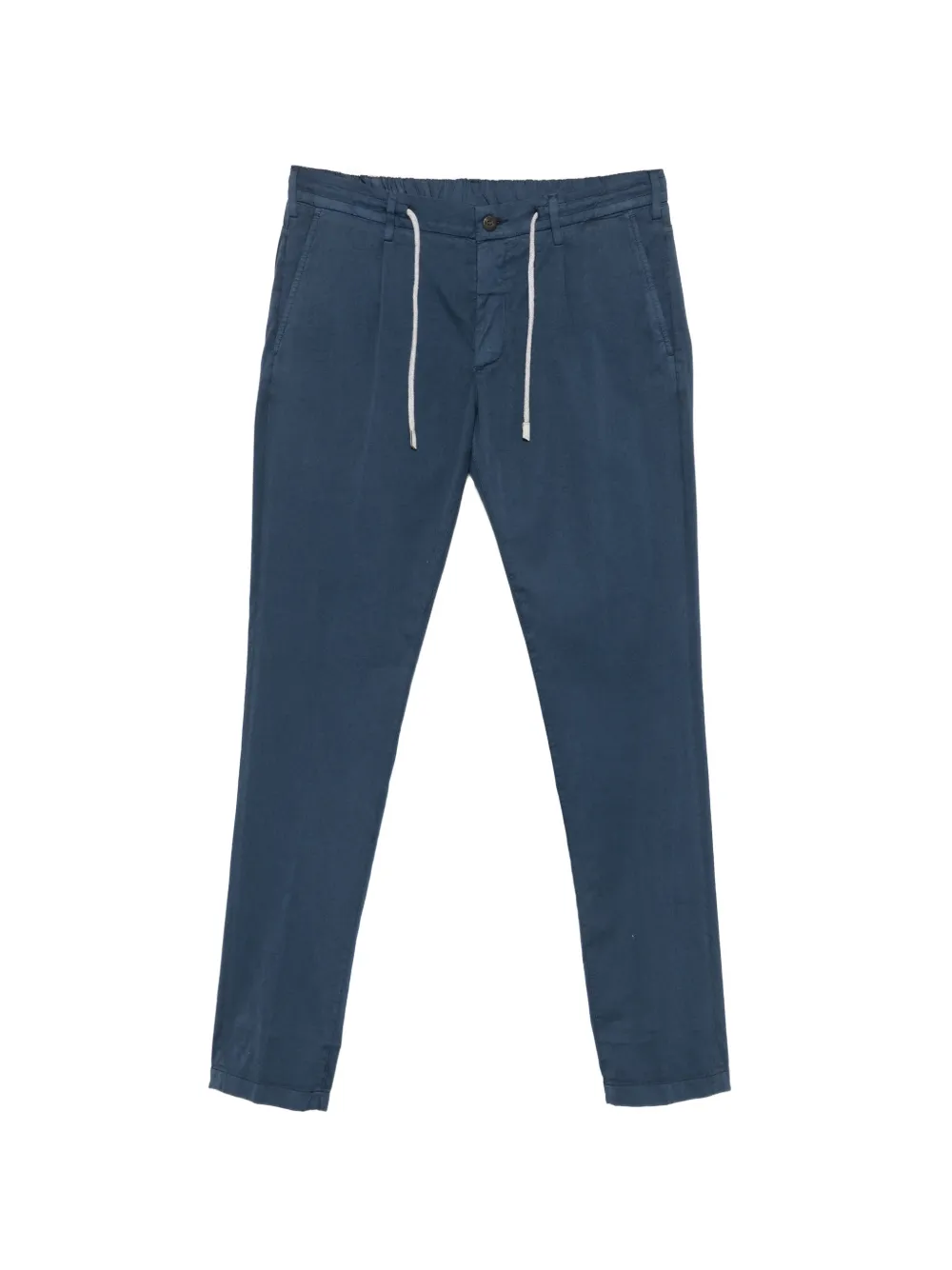 Eleventy drawstring-waist pleated trousers - Blu