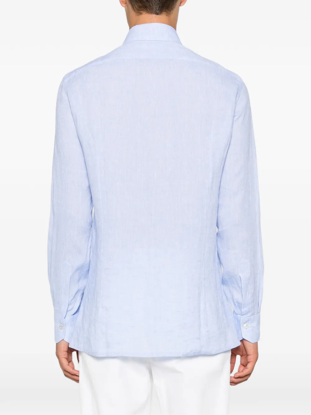 Kiton Overhemd met borstzak Blauw