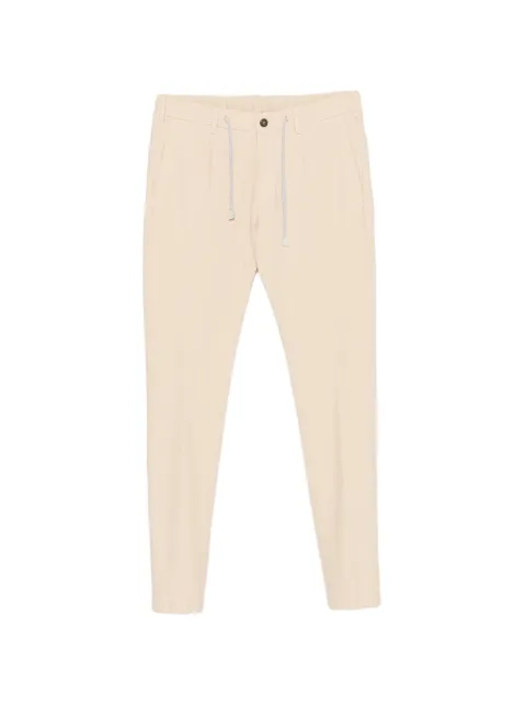 Eleventy drawstring-waist pleated trousers
