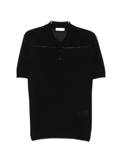 Roberto Collina perforated-knit polo shirt