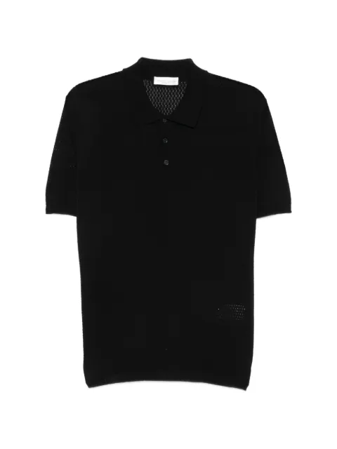 Roberto Collina perforated-knit polo shirt