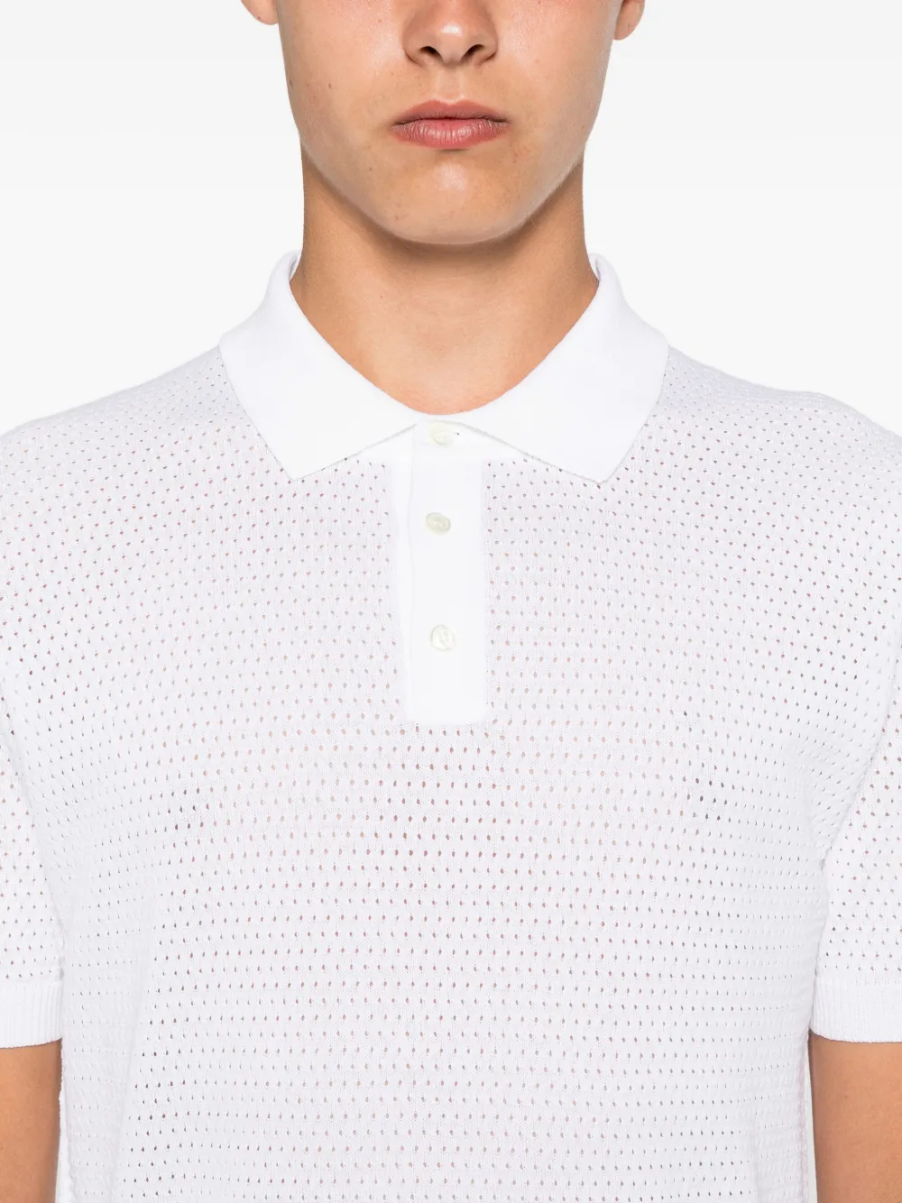 Roberto Collina Poloshirt met korte mouwen Wit