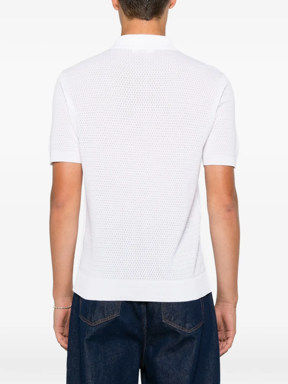 Roberto Collina Poloshirt met korte mouwen Wit