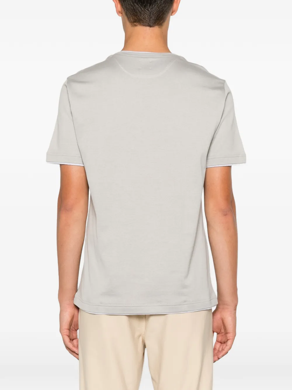 Eleventy T-shirt met contrasterende afwerking Grijs
