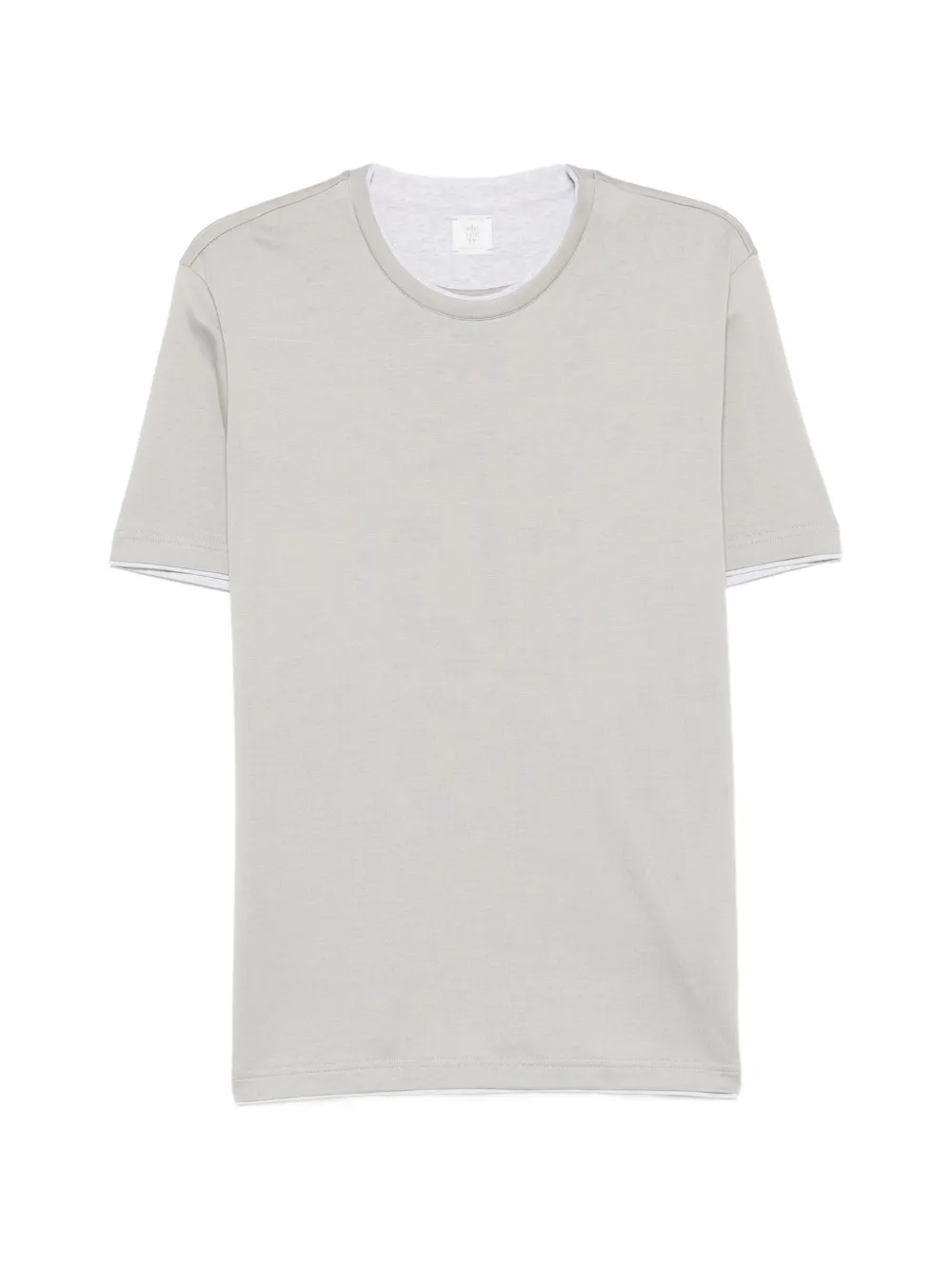Eleventy contrast-trim short-sleeve T-shirt - Grigio